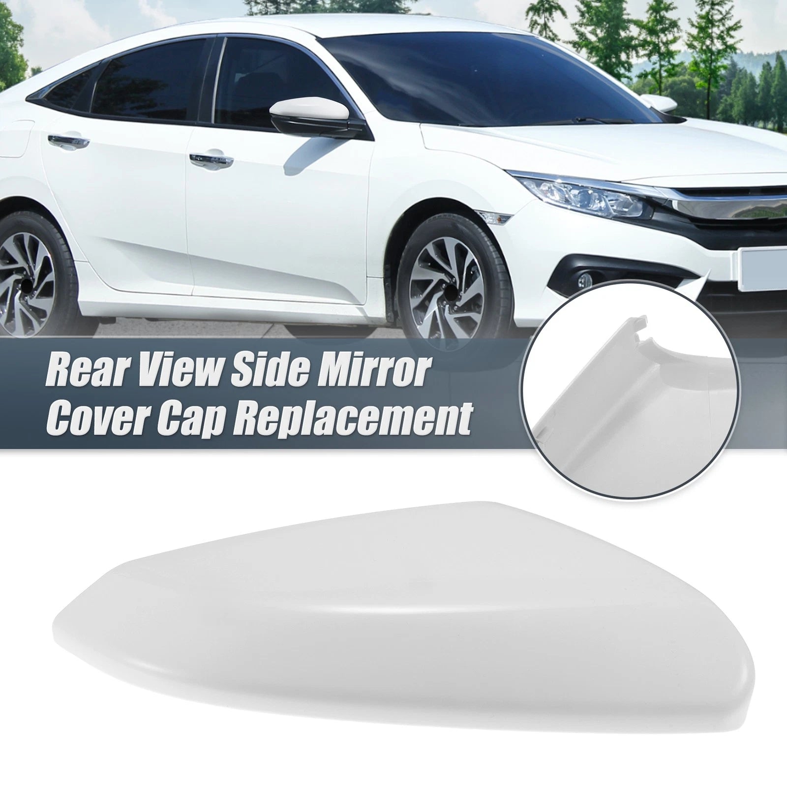 Right Passenger Side Mirror Cover Cap for Honda Civic (2016–2021)
