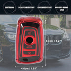 Fob Cover for BMW 1-7 Series Remote TPU Black Red