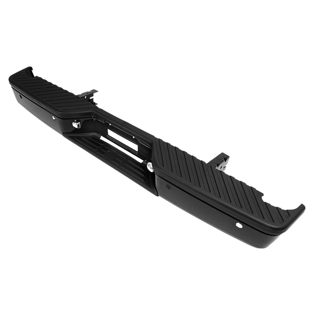Step Bumper for Nissan Titan (2004–2015) with Park Sensor Holes, Steel Black