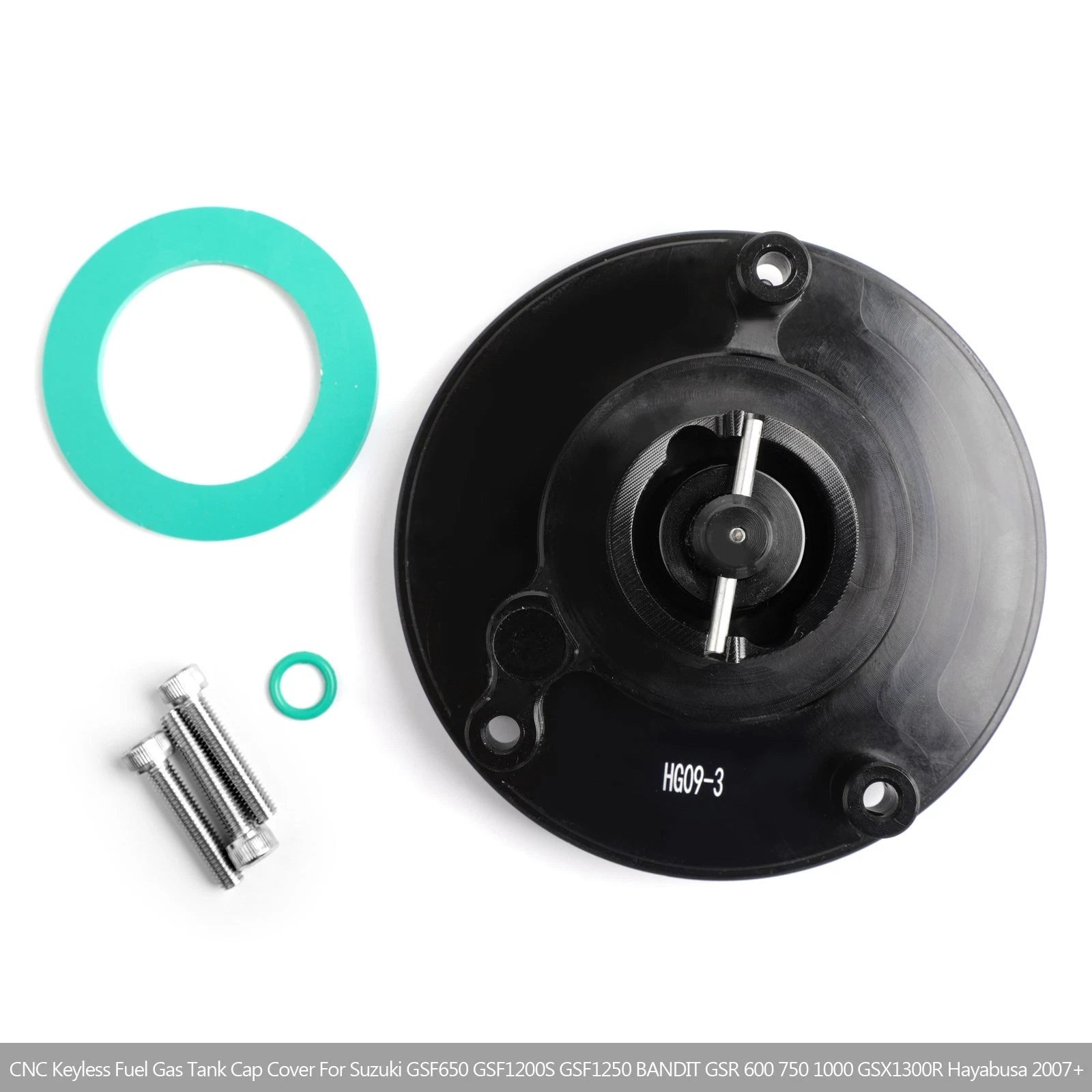 Quick-Turn Black Tank Fuel Gas Cap for Suzuki GSX1300R Hayabusa (2008–2020)