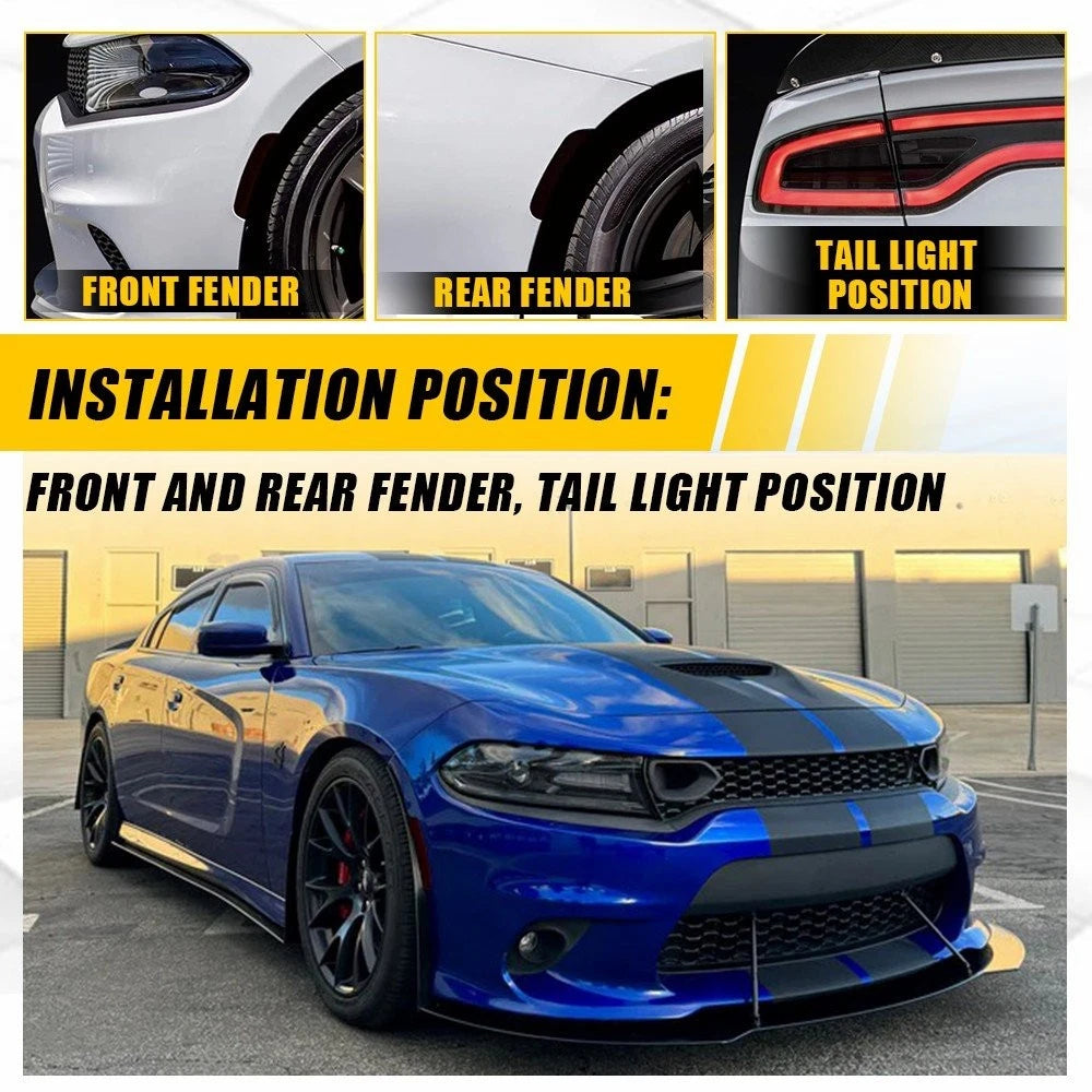 8X Tail Light & Side Marker Light Vinyl Precut Tint for Dodge Charger (2015–2023)