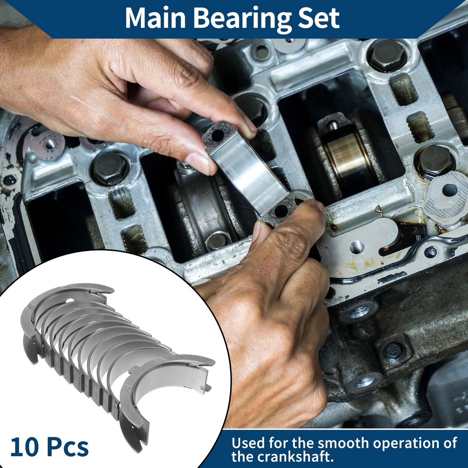Main Bearing Set No. 2102027900 for Kia Optima (2000–2010)