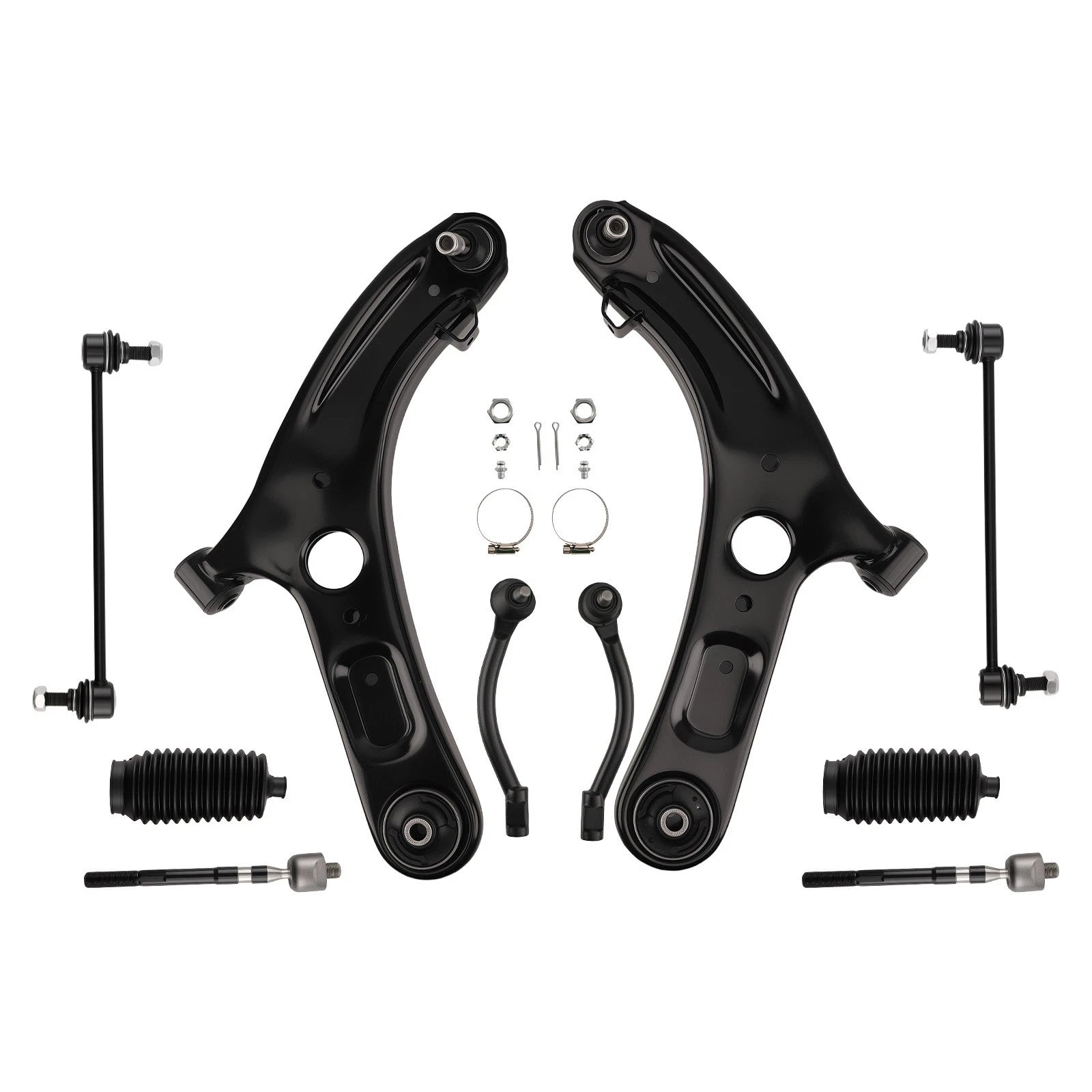 10PCS Front Lower Control Arm Sway Bar Tie Rod Kit for Hyundai Elantra (2011-2017)