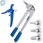 Pex Expander Tool Kit with 1/2", 3/4", 1" Heads for Plumbing Projects
