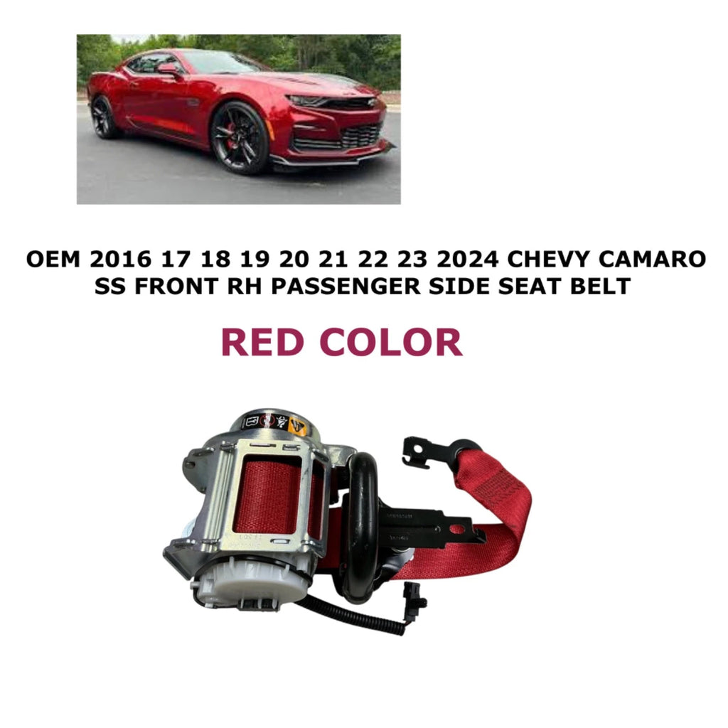 Front Right Seat Belt for Chevy Camaro SS (2016–2024) RED