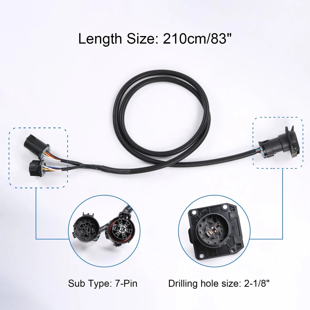 7 Pin Trailer Connector Wiring Harness for Ford F-250 F-350 (2008–2016)