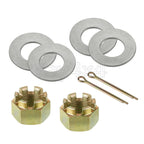 2X Rear Axle Castle Nut w/ Pin for Polaris Scrambler 250 400 500 (1999–2006) 7543005 7661404