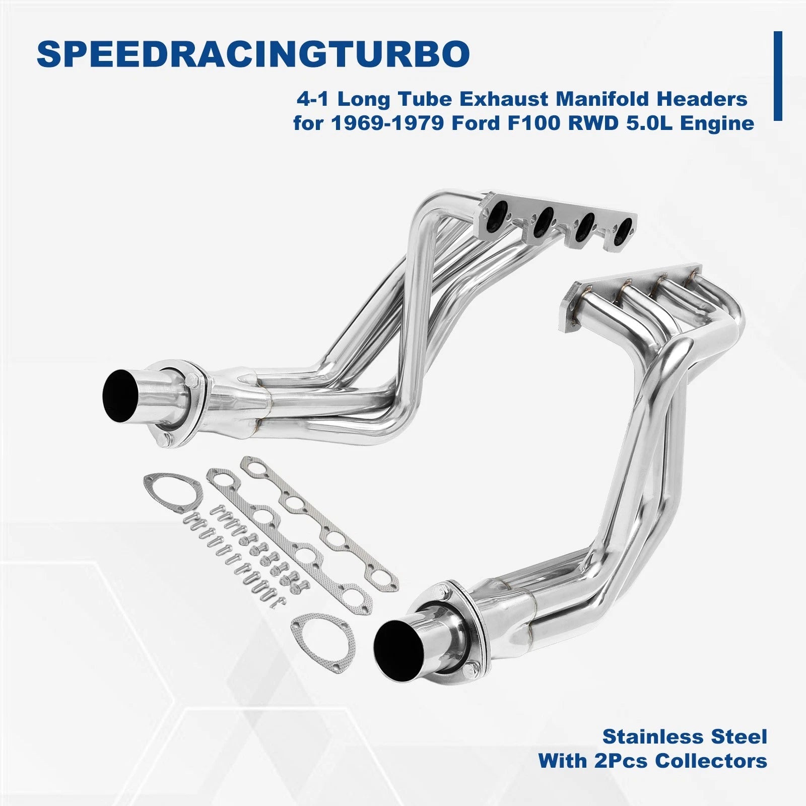 Exhaust Header Manifold for Ford F-100 302W 5.0L V8 (1969–1979)