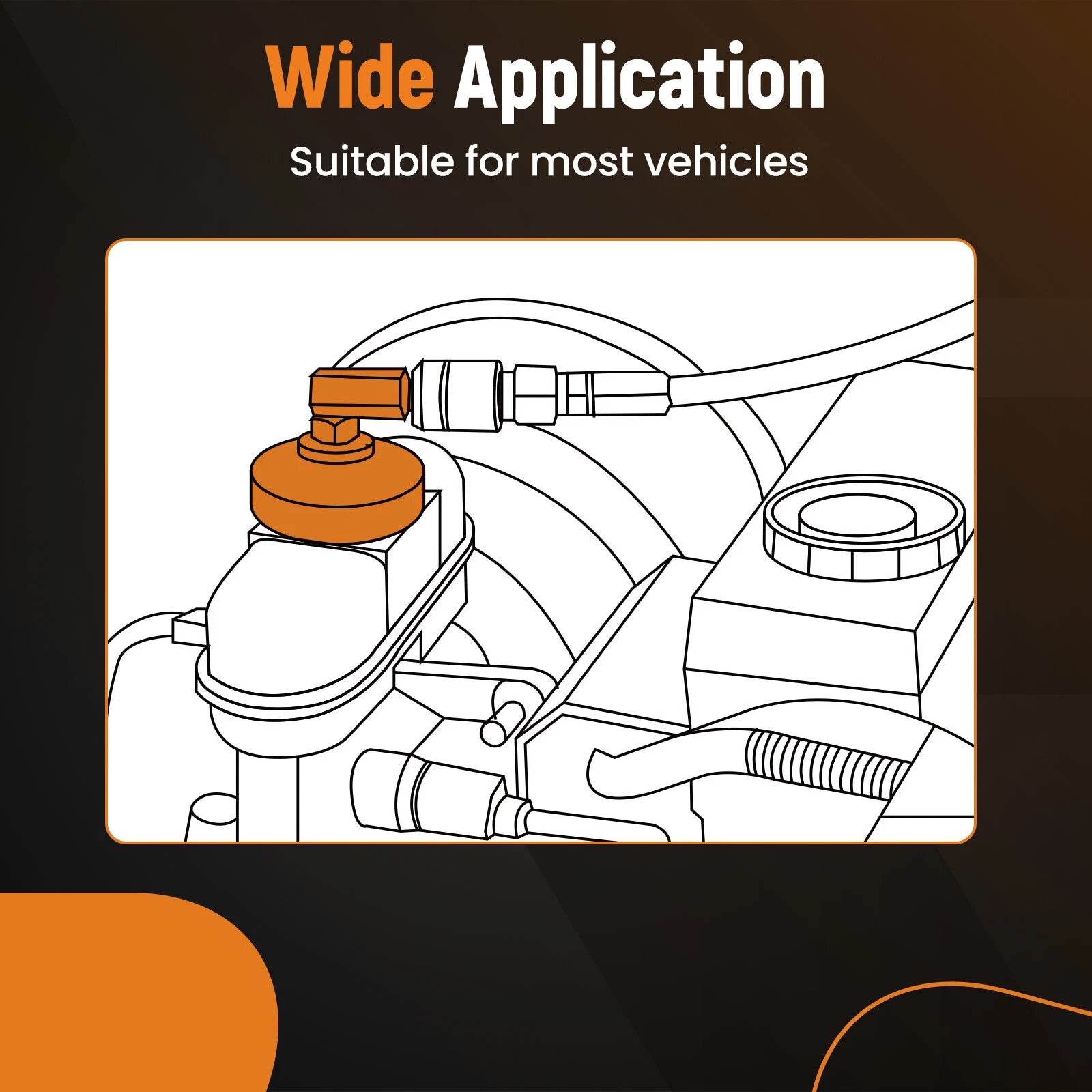 Master Cylinder Adapter Set for Brake Fluid Bleeding Tool