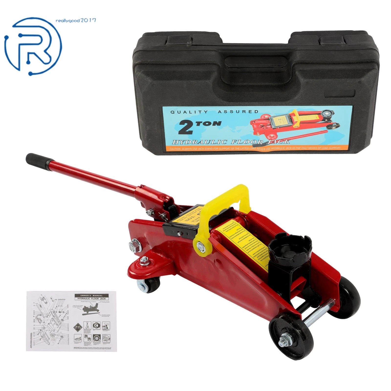 1.5 Ton Hydraulic Trolley Floor Jack with Storage Case