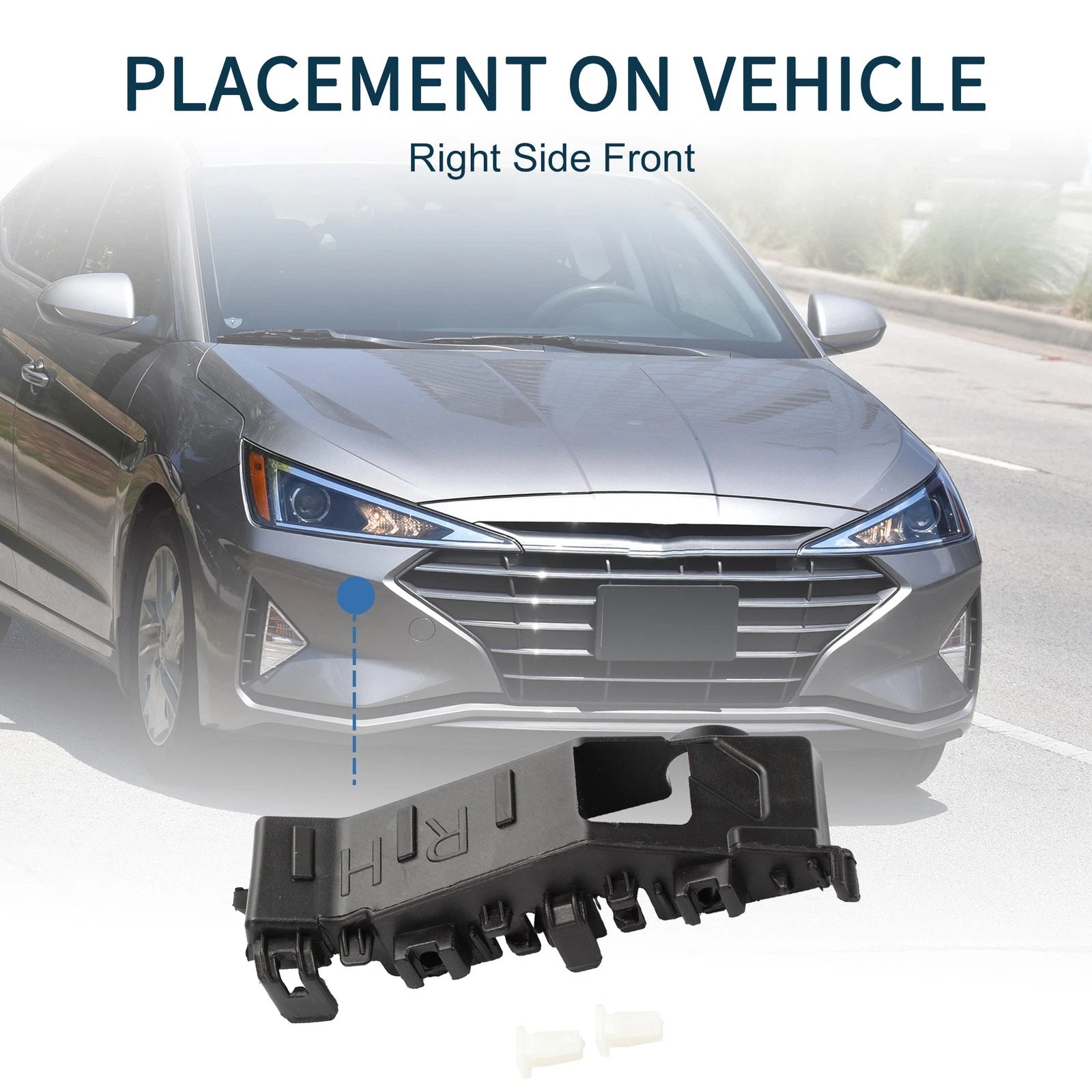 1pc Right Front Bumper Retainer Bracket No.86514D3000 for Hyundai Tucson (2016–2021)