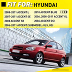 Interior Door Handle for Hyundai Accent (2007–2011) Front R+L Black