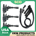 Ignition Coil & Spark Plug Wires for Hyundai Santa Fe 3.5L V6 (2003–2006) UF439
