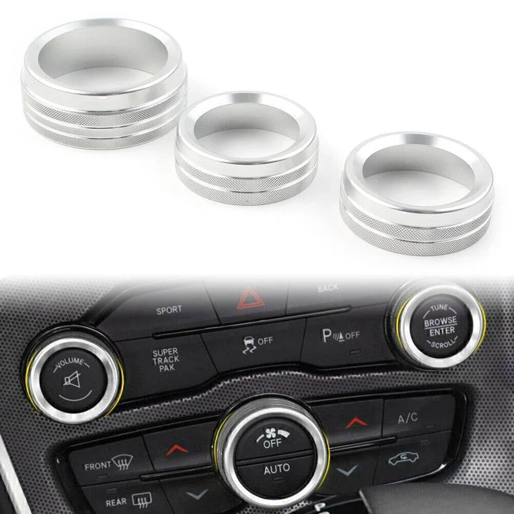Air Conditioner Switch Knob for Dodge Challenger (2015-2024) Silver