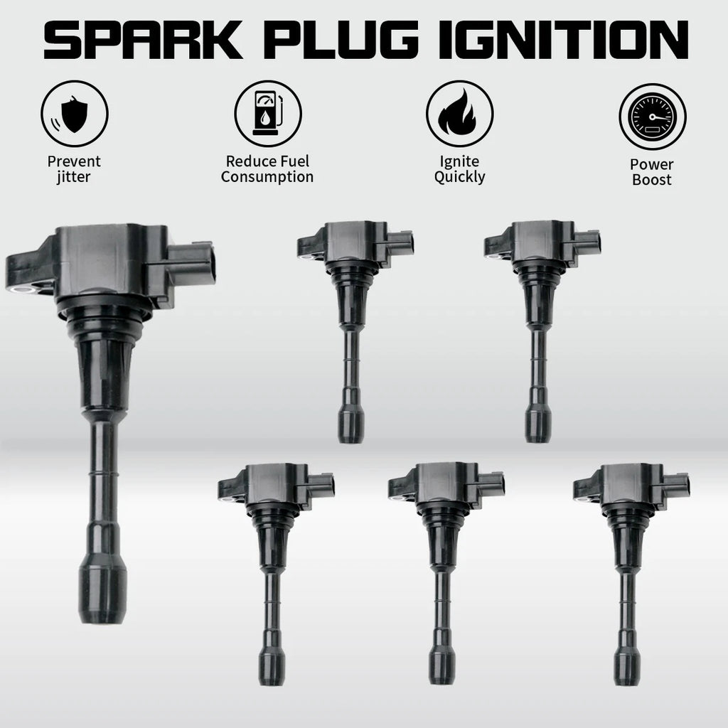 6Pack Ignition Coil for Infiniti Nissan Murano Pathfinder Maxima (2003–2015) UF550