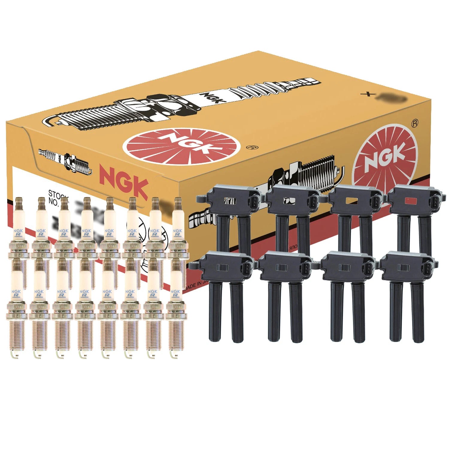 Set of 8 COP Direct Ignition Coils & 16 Spark Plugs for Dodge