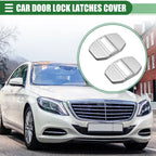 2pcs Door Latch Lock Cover for Mercedes-Benz AMG GLC  Silver Tone