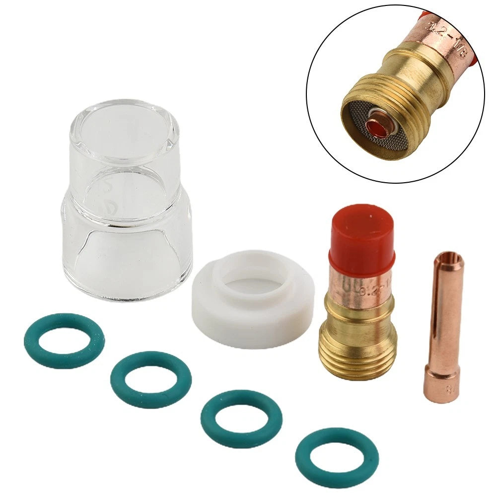 8PCS Gas Lens Glass Cup Kit for WP-17/18/26 (TIG Welding Torch)