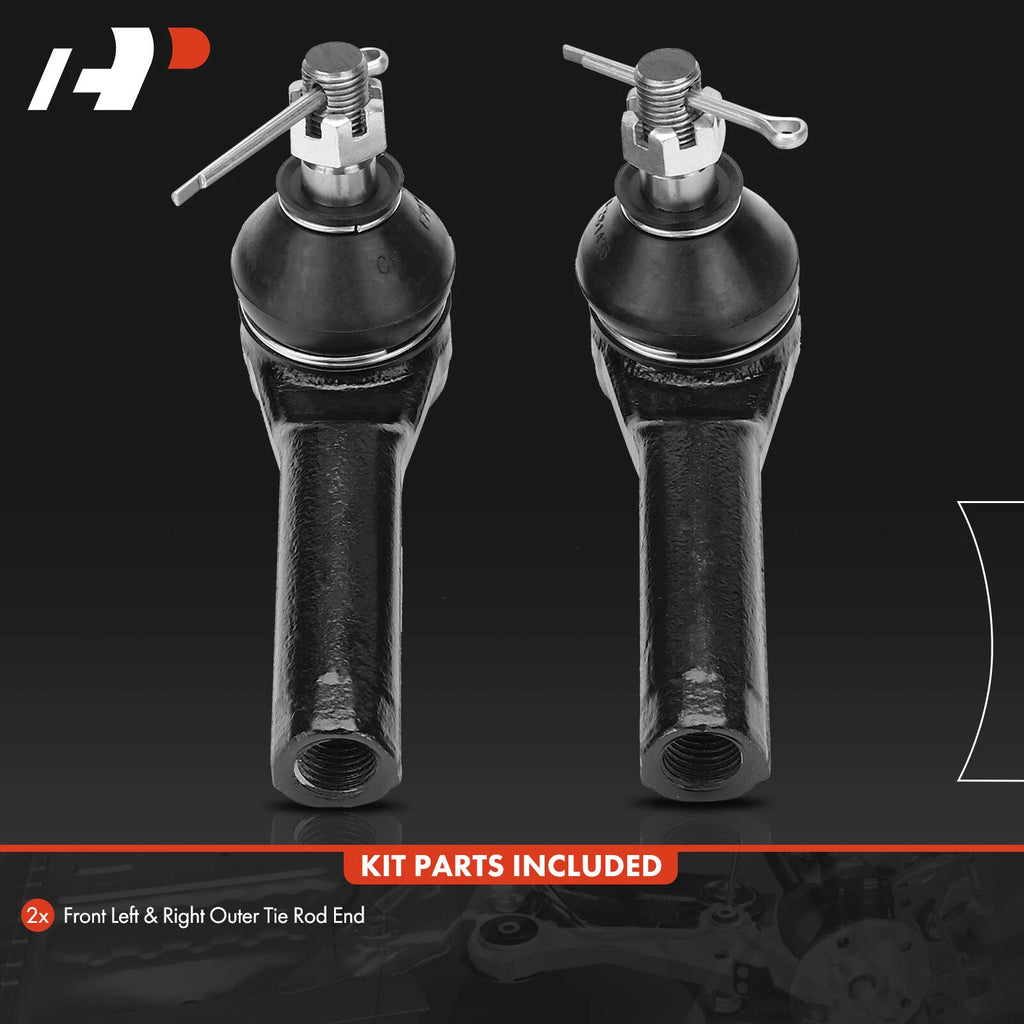 2X Front Side Outer Tie Rod Ends for Kia Spectra (2000-2004) Sephia (1994-2001)