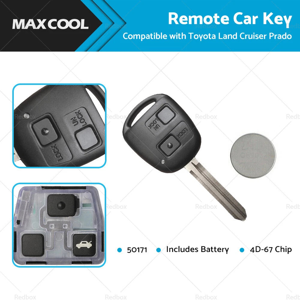 Remote Car Key 50171 4D-67 Chip for Toyota Prado 120 RAV4 Kluger Tarago (2003–2009)