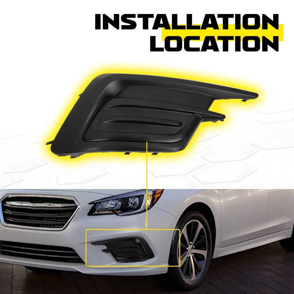 2X Fog Light Cover Bezel for Subaru Legacy (2018–2019) - Black ABS