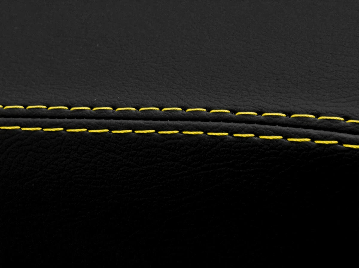 Leather Console Lid Armrest Cover for Ford Explorer (1995–2001) Yellow Stitch