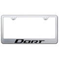 Brushed Stainless Steel License Plate Frame - Officially Licensed for Dodge Dart