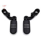 Streamliner FootPeg Set for 1.25" Engine Guard (2.5" Short Adjustable Mount)