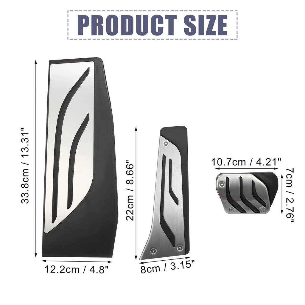 3Pcs Accelerator & Brake Pedal Cover Set for BMW 1 2 3 4 Series (F20)