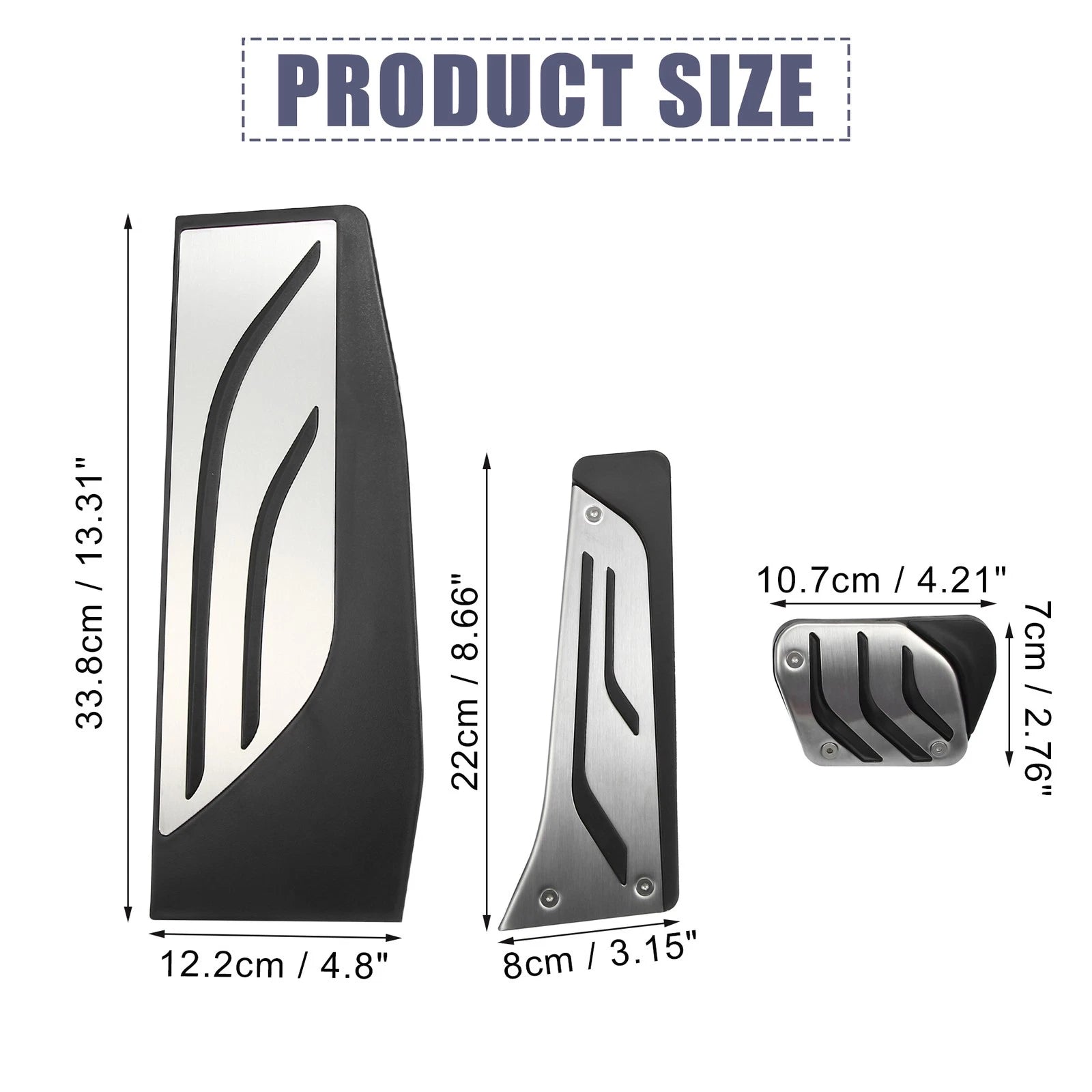 3Pcs Accelerator & Brake Pedal Cover Set for BMW 1 2 3 4 Series (F20)
