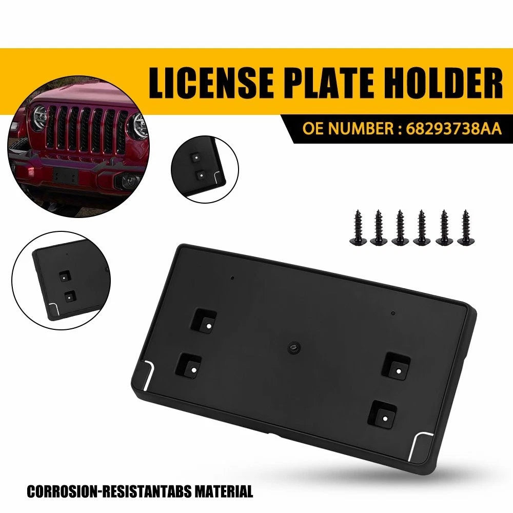 Front License Plate Bracket for Jeep Wrangler (2018–2023) 68293738AA