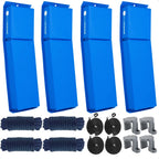 4-Pack Blue Flat Boat Fender Kit 24" x 6-7/8" x 2-1/2"