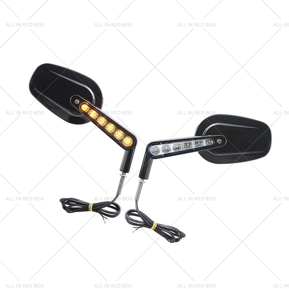 2X Muscle Rear View Mirrors with LED Turn Signals for Harley V-Rod VRSCF (2007–2017)