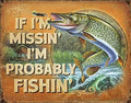 Fishing Tin Metal Sign for Northern Pike (2239)