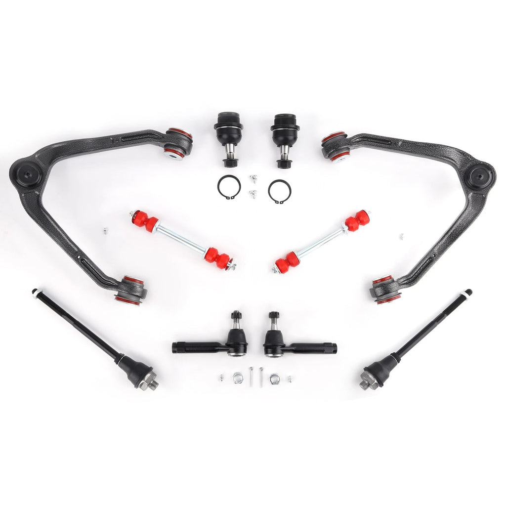 Front Upper Control Arms Tie Rods Sway Bars for Chevy GMC Silverado Sierra 1500 (2007–2018)