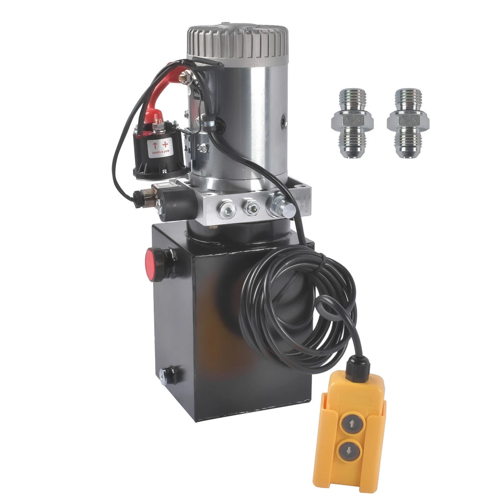 Hydraulic Pump w/12V Motor for Container Truck Tailplates (4 Quart)