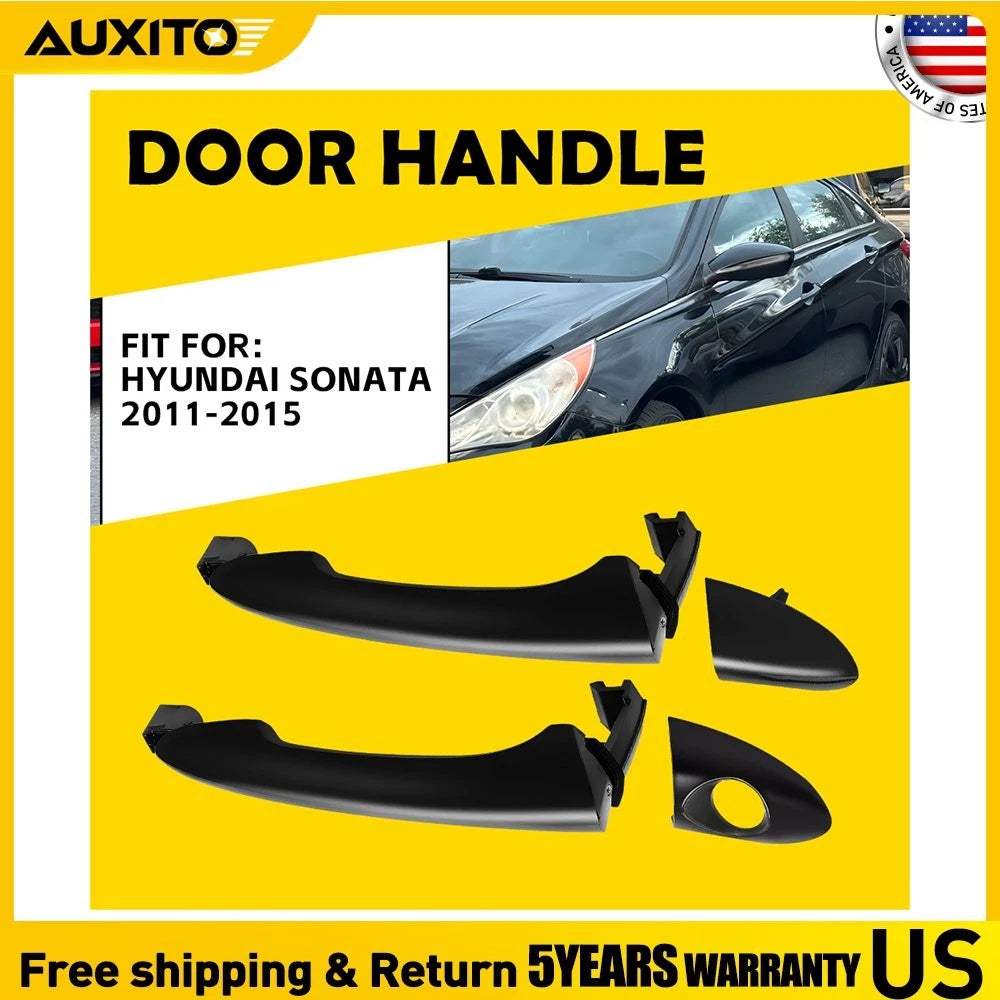 2pcs Black Door Handle for Hyundai Sonata (2011–2015)