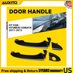 2pcs Black Door Handle for Hyundai Sonata (2011–2015)