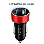Dual USB Car Charger for Universal Vehicles (12V-24V) with LED Display