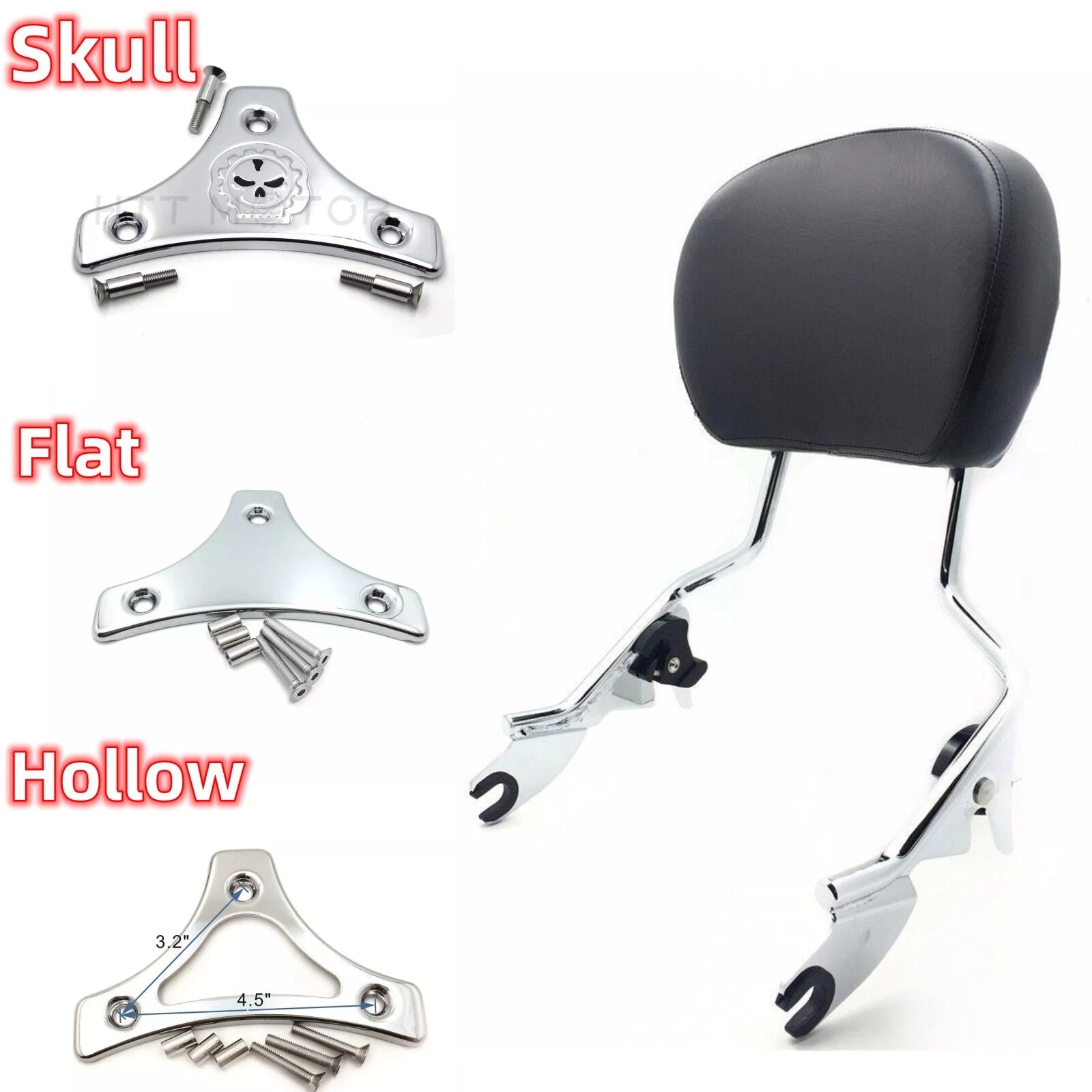 Detachable Backrest Sissy Bar w/ Pad for Harley Electra Glide CVO (2009–2024)