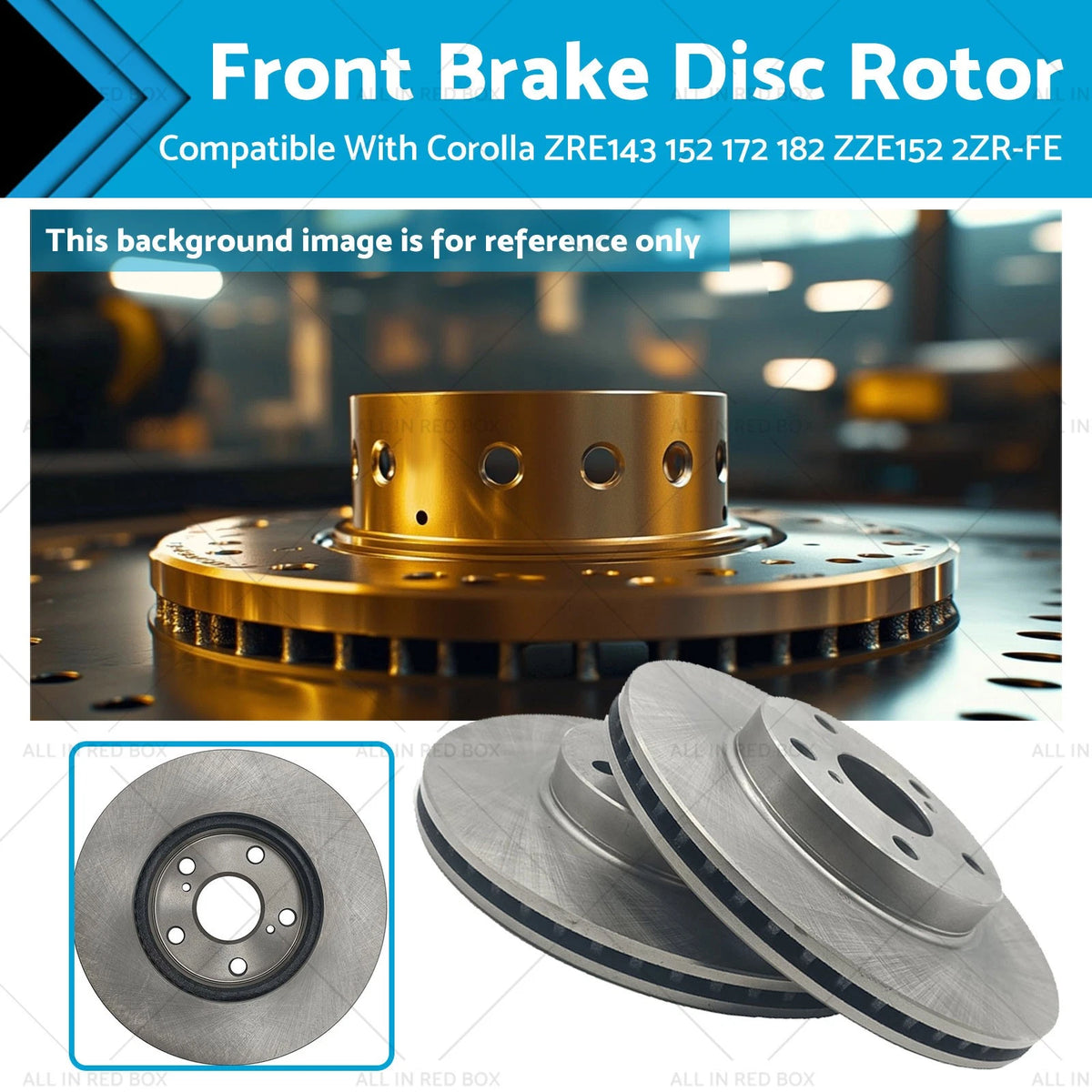Brake Disc Rotor Set for Toyota Corolla ZZE152 ZRE152 (2007–2013)