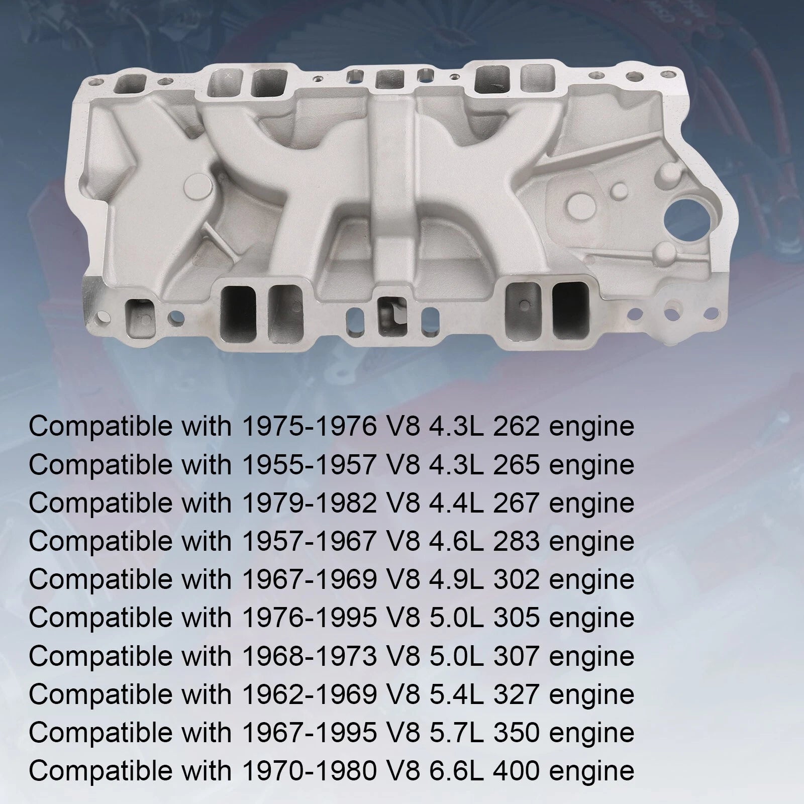 Dual Plane Intake Manifold for Small Block Chevy SBC (1955-1986)