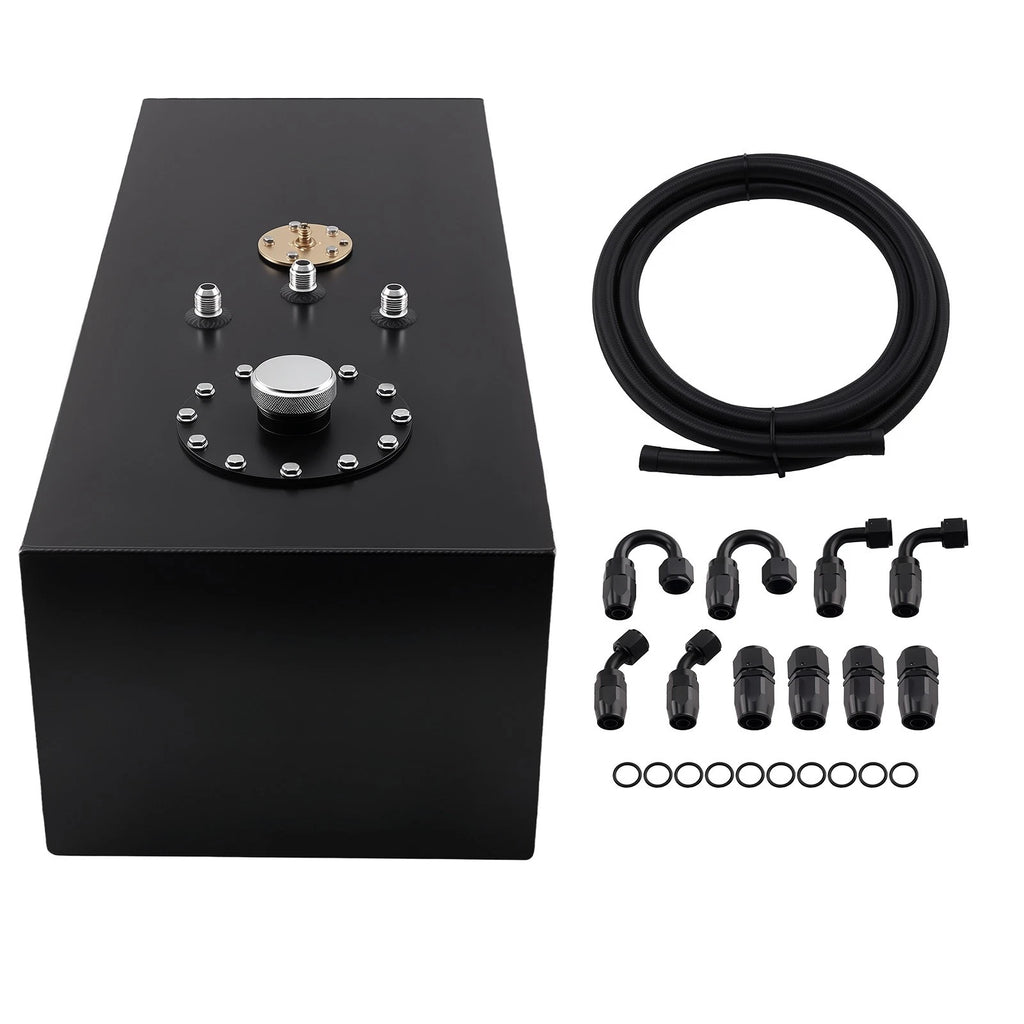 15 Gallon Aluminum Racing Fuel Cell Tank with Cap Level Sender for Drag Race Car