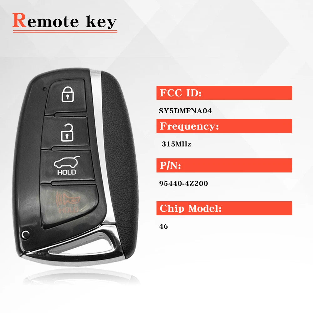 Smart Remote Key Fob 4 Button for Hyundai Santa Fe (2013–2018) 95440-4Z200