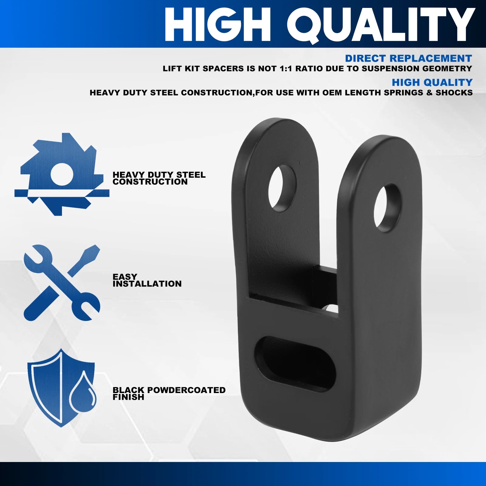 2.5" Front Lift Kit Leveling Spacer + Shock Extensions for F250 F350 SD (2005–2023)