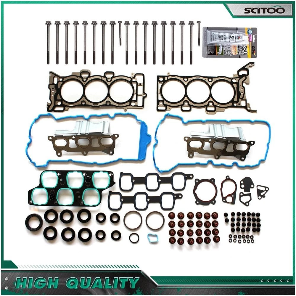 Set of 12 Cylinder Head Gasket Bolts for Buick GMC Saturn 3.6L V6 (2007–2008)