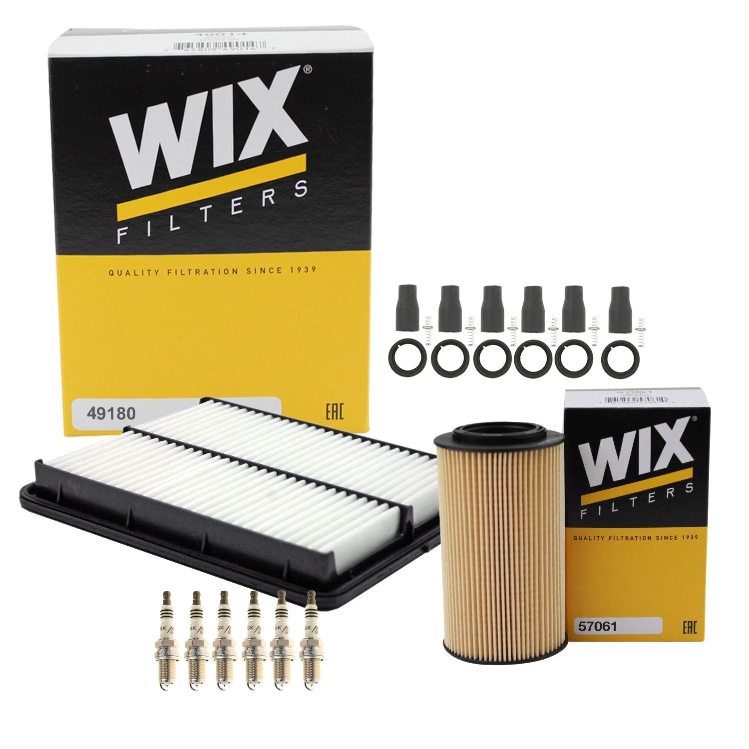 Tune Up Kit with NGK 6 Spark Plugs & Coil Boots for Kia Sorento (2003–2009)