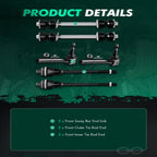 Set of 2 Outer & 2 Inner Tie Rod Ends + 2 Sway Bars for Chevrolet Tahoe (2001–2004)
