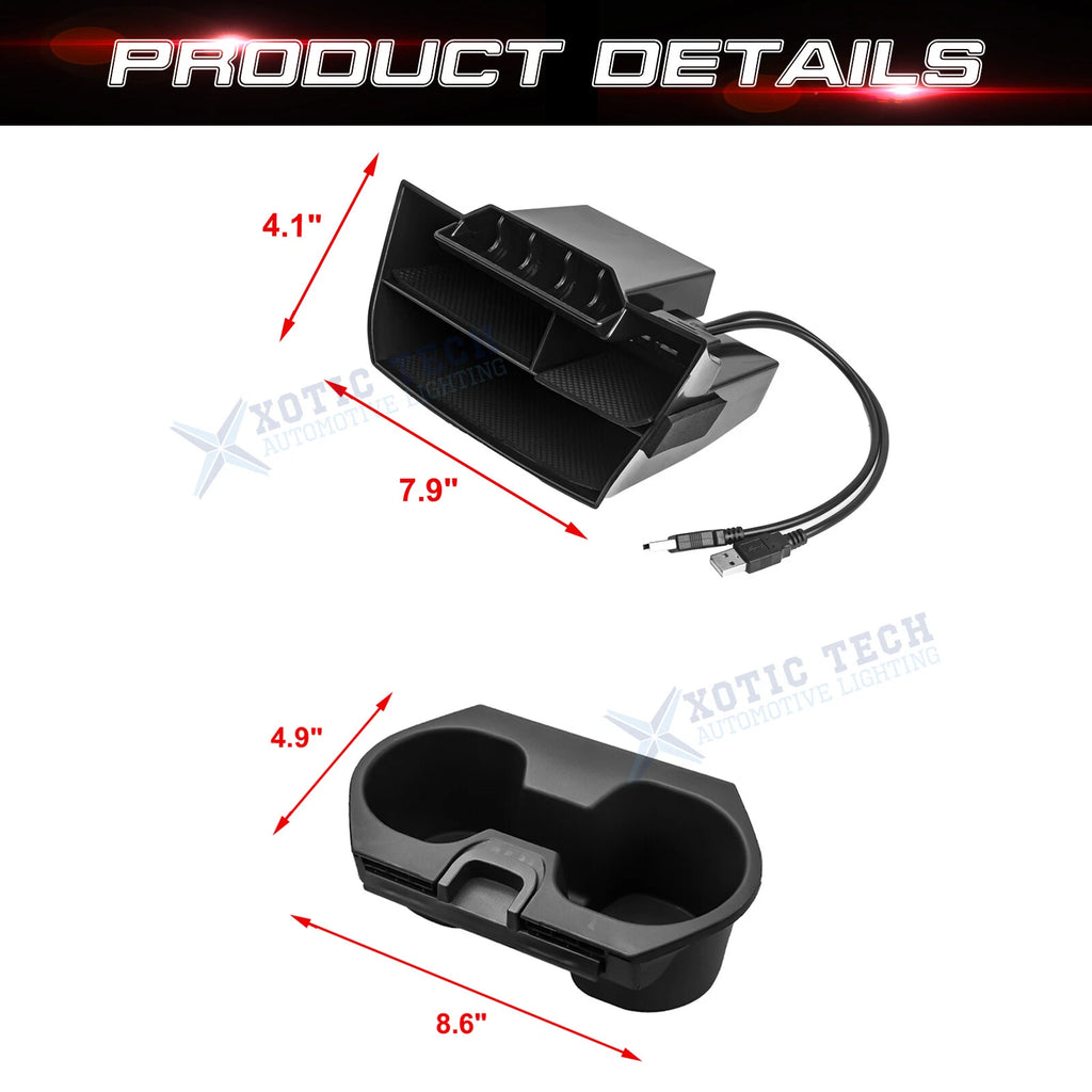 Console Storage Tray with USB Cable for Honda Civic (2016-2021)
