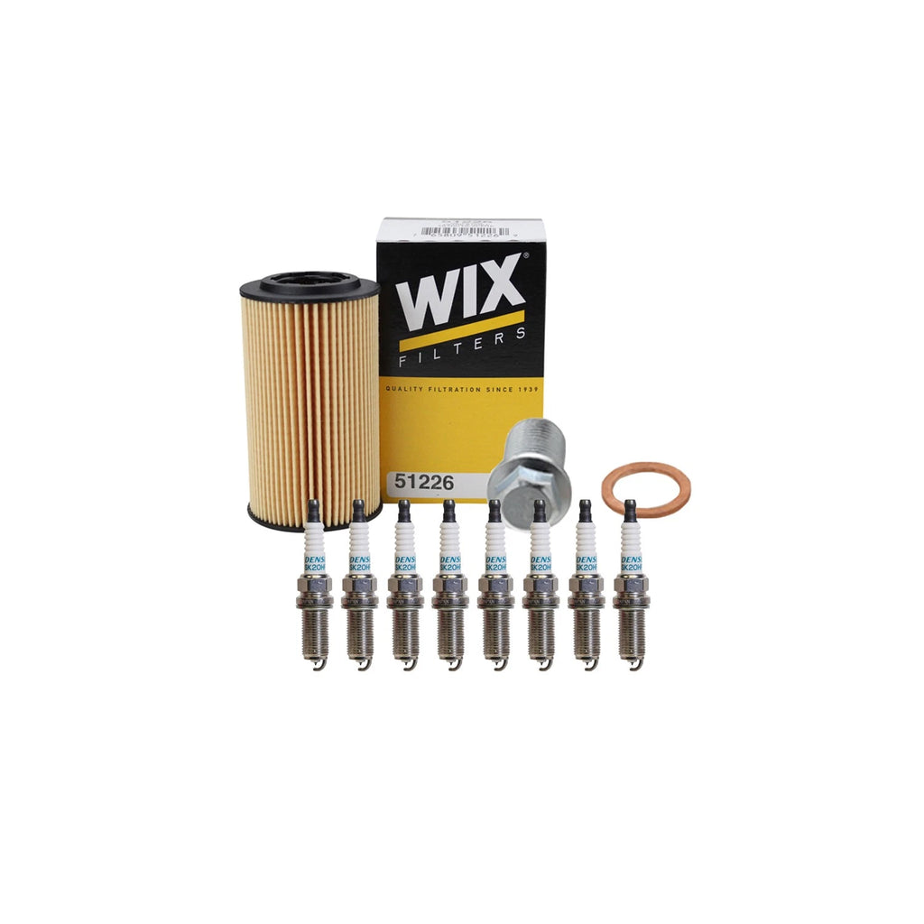 Wix Engine Oil Filter & Denso 8 Iridium LL Spark Plugs for Mercedes C215 CL55 AMG (2000–2006)